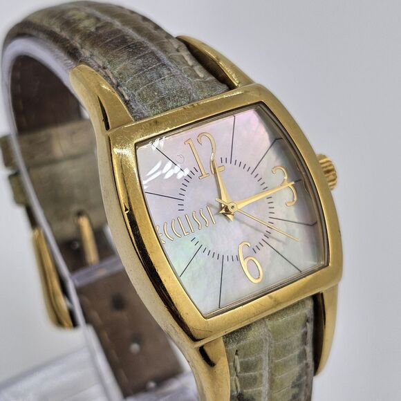 Ecclissi Women's Watch 27MM MOP Dial Multicolor Leather Band Straps New Battery - Picture 4 of 14